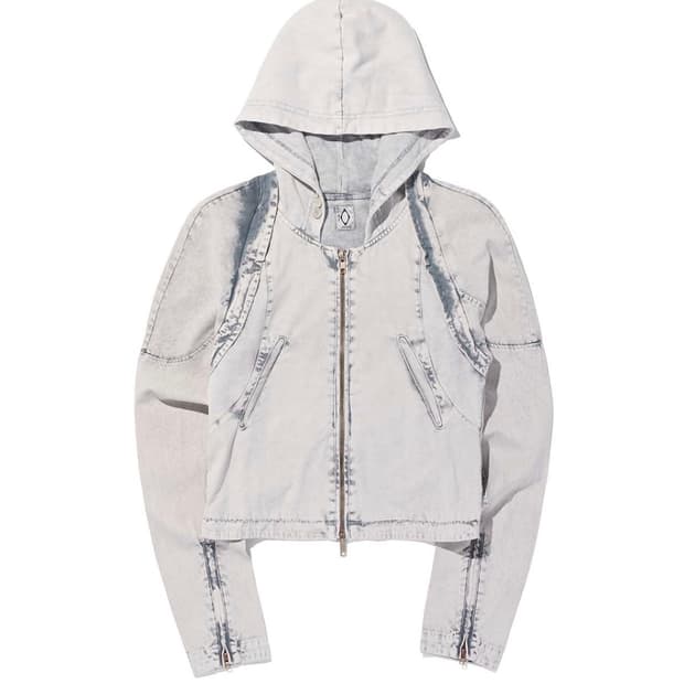 미스치프컷오프후드집업 s