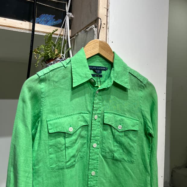 폴로 랄프로렌 투포켓 린넨 셔츠