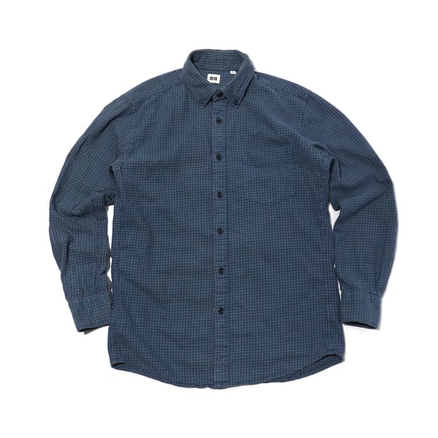 UNIQLO 깅엄체크 코튼 셔츠 size M