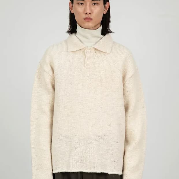 아모멘토 원버튼 니트