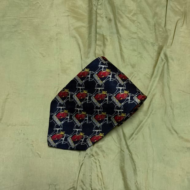 Relae 폴로 패턴 실크 타이