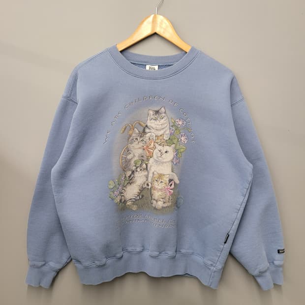 Sculptor 스컬프터 키튼 프랜즈 오버핏 맨투맨