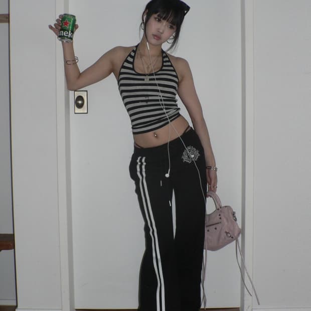 엔젤넘버555 엔젤릭 스웻 팬츠 angelic sweat pants 블랙