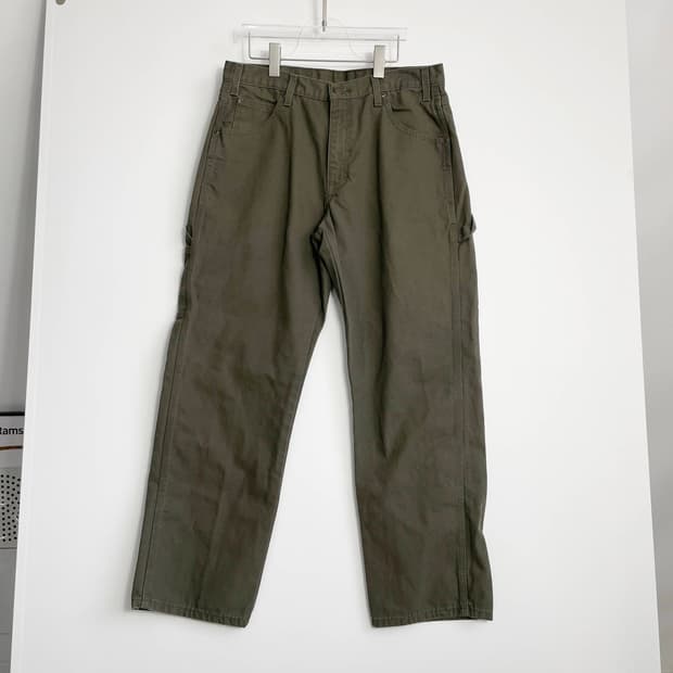 F1 디키즈(Dickies)1939덕 캔버스 카펜터 팬츠 모스 그린 34