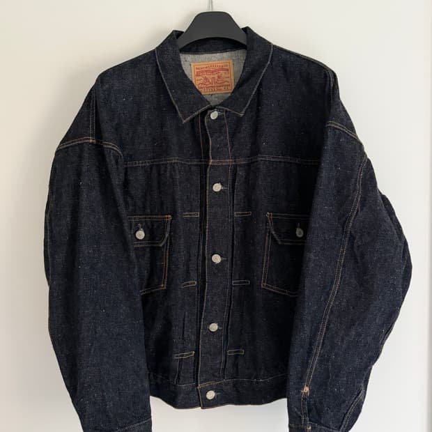 [XL] 세인트미카엘 버버진 데님 자켓