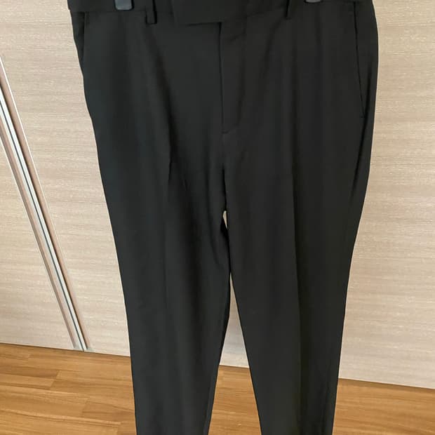 무탠다드 쿨 더치 세미 와이드 히든 밴딩 슬랙스 [블랙] 31