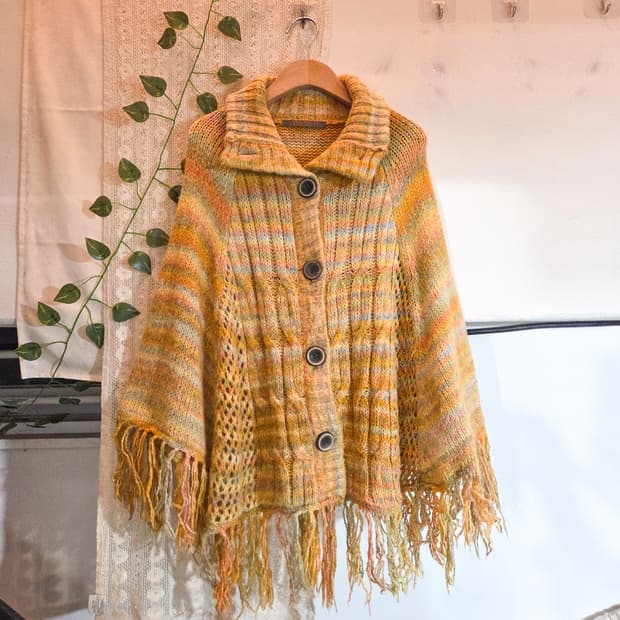 그라데이션 케이프 가디건