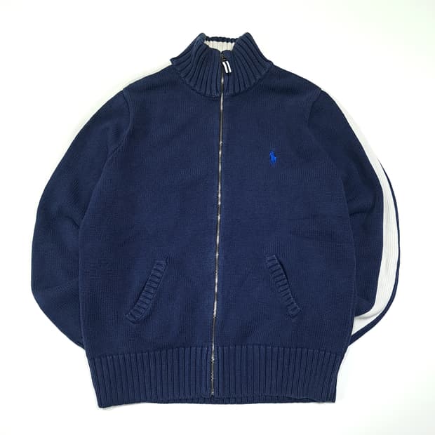 CL190 XL 랄프 로렌 스포츠 코튼 집업 니트 자켓