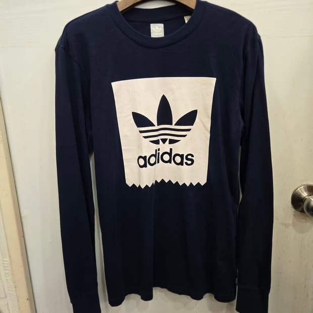 L,100 )) adidas 아디다스 얇은 면 긴팔티셔츠!