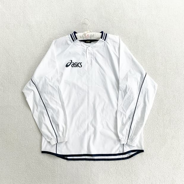 아식스 ♥ 화이트네이비 대만여주깔 아노락 mtm