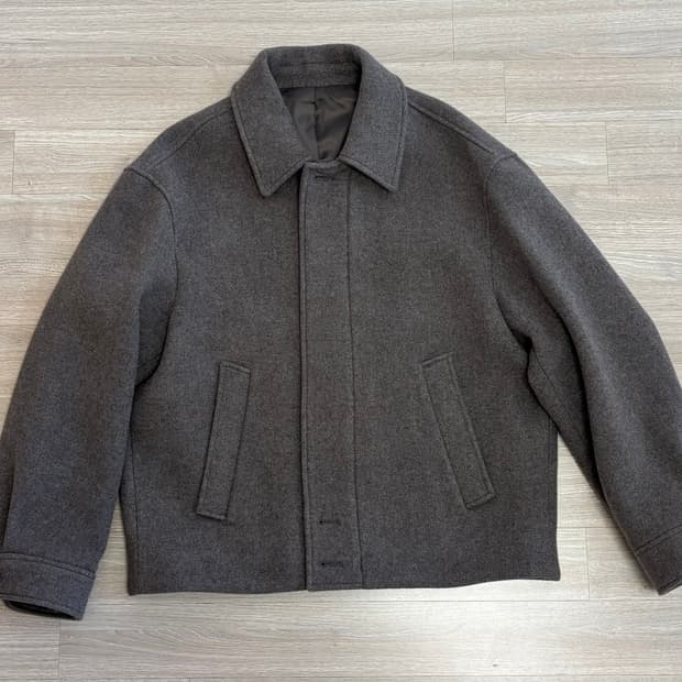 무탠다드 캐시미어 울 블렌드 미니멀 블루종 재킷  (100~105)