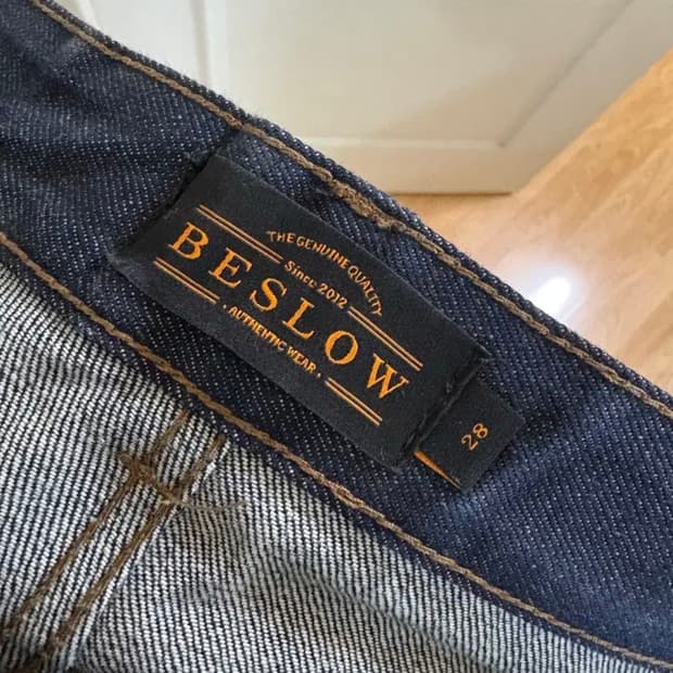 BESLOW 셀비지 데님 청바지 28