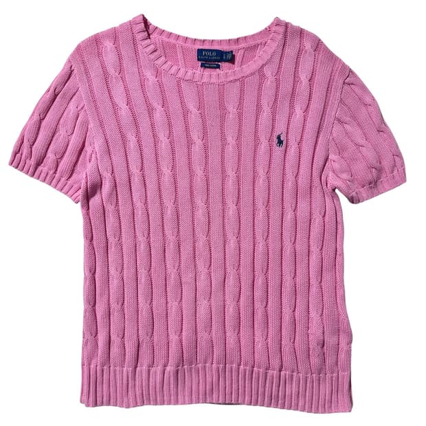 폴로 랄프로렌 케이블 반팔 니트