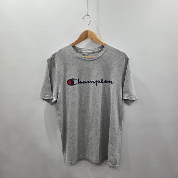 챔피온 스펠로고 프린팅 반팔티 그레이 L 
