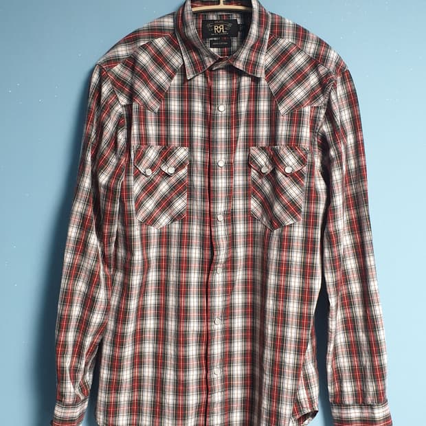 RRL 웨스턴 체크 셔츠