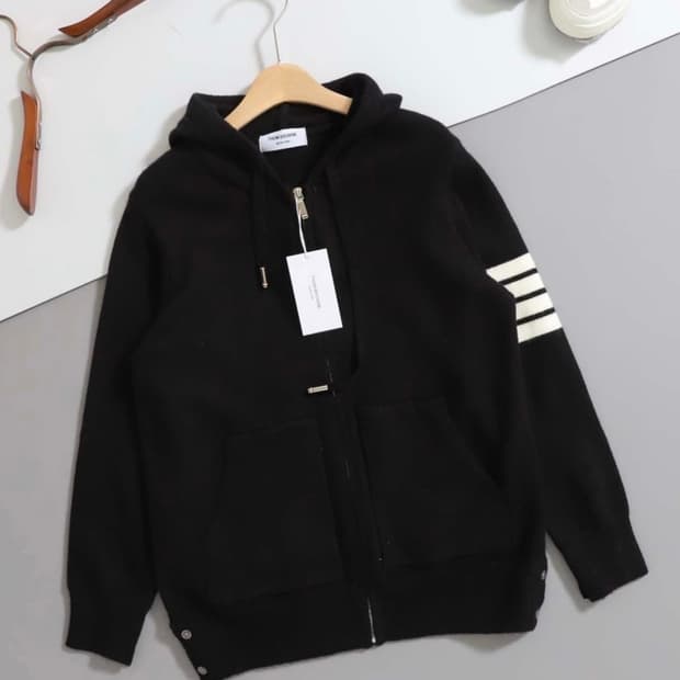 톰브라운 니트 후드집업