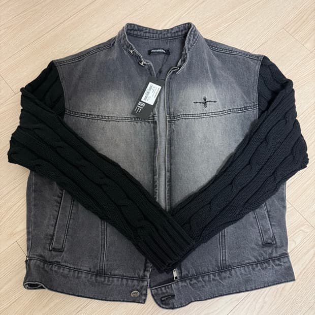 M) 낫포너드 니트 슬리브 데님자켓 (새상품)