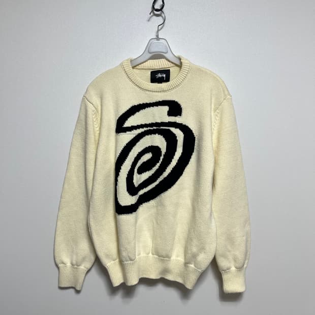 Stussy 스투시 S로고 니트 아이보리 L