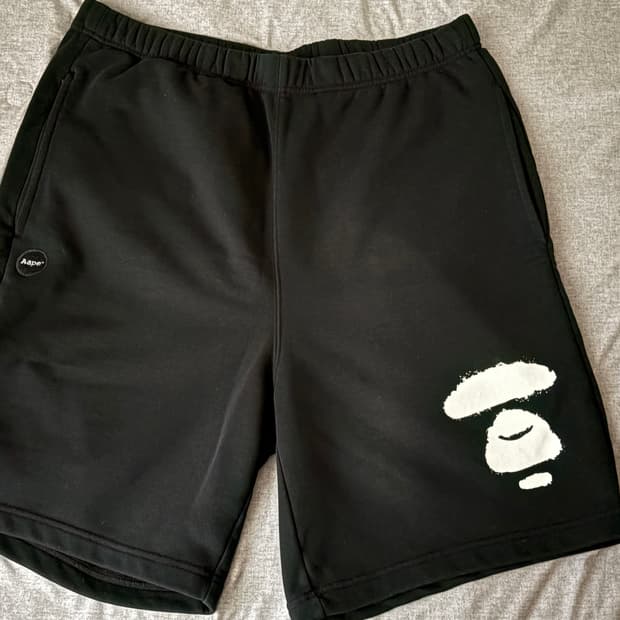 Aape 베이프 로고 반바지