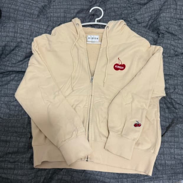 Kirsh키르시 체리 로고 후드집업 베이지