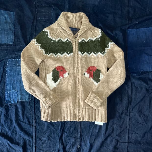 타미힐피거 도그 패턴 코위찬 스웨터 M