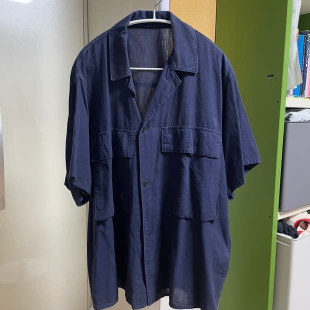 코모리 린넨 반팔셔츠