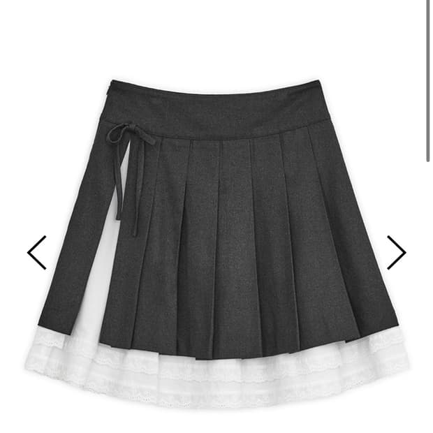 허그유어스킨 Slit pleats midi skirt 슬릿 플리츠 스커트