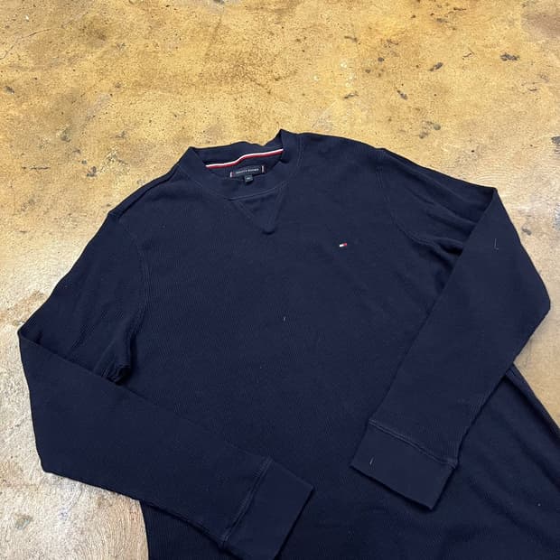 [정품/XXL] 타미 와플 긴팔티셔츠 네이비 b16