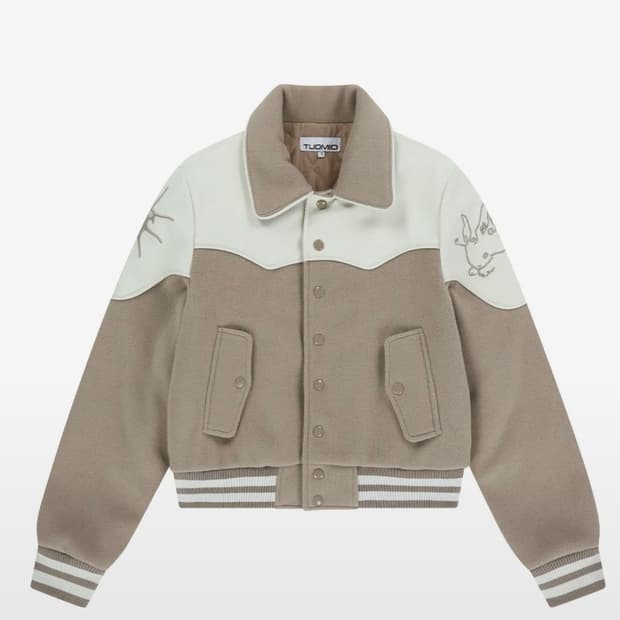 뚜오미오 웨스턴 바시티 자켓 베이지