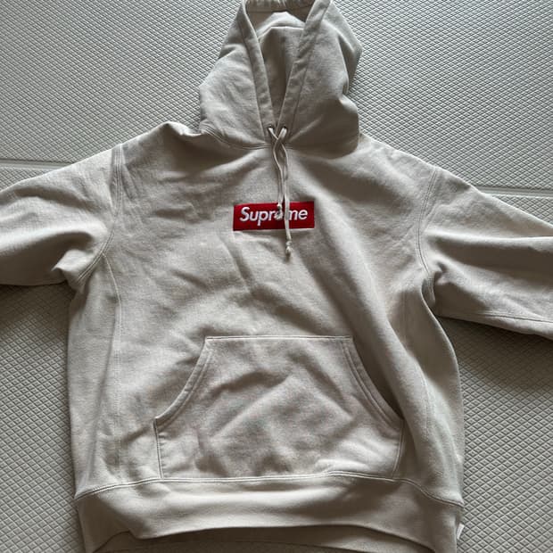 슈프림 박스로고 후드티 24Fw 스톤 M