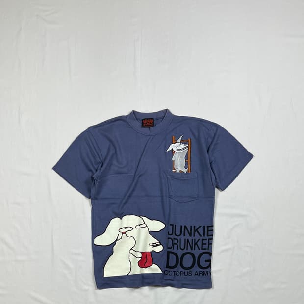 90’s junkie drunker dog 포켓 반팔티