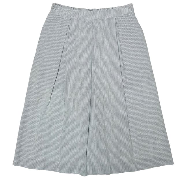 Blue midi stripe skirt
