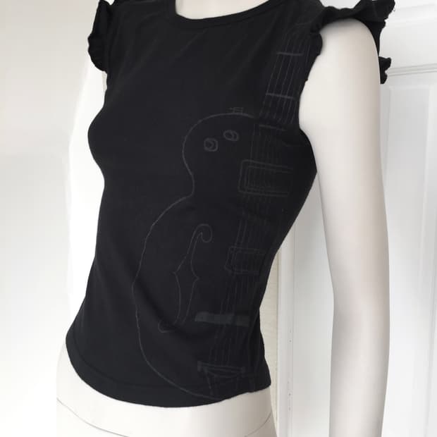 Guitar Print Top