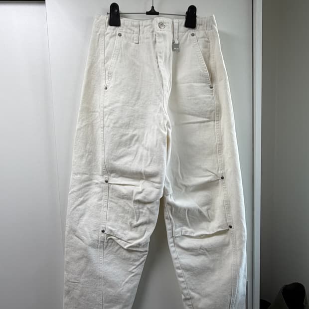 마뗑킴 화이트 코튼 팬츠