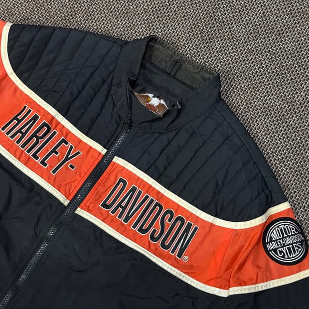 할리데이비슨 빈티지 나일론 레이싱 자켓