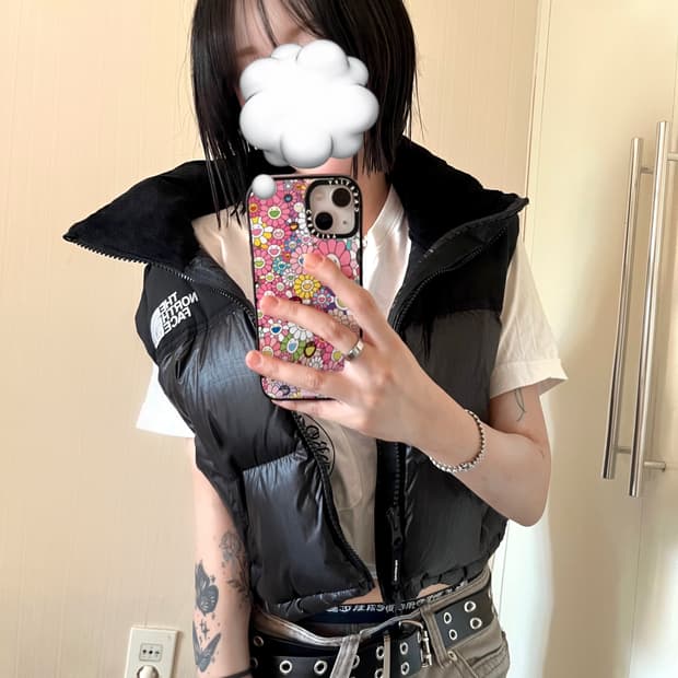 NV1DQ80J 화이트라벨 여성 노벨티 눕시 RDS 다운 베스트_BLAC