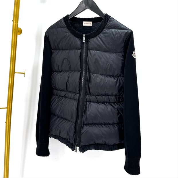 [L사이즈] 몽클레어 니트패딩 집업 가디건 블랙