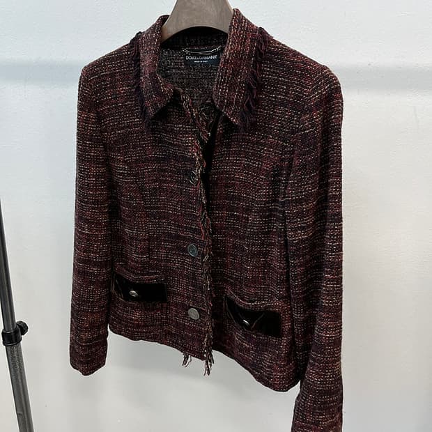 여) 돌체앤가바나 벨벳 트위드자켓 