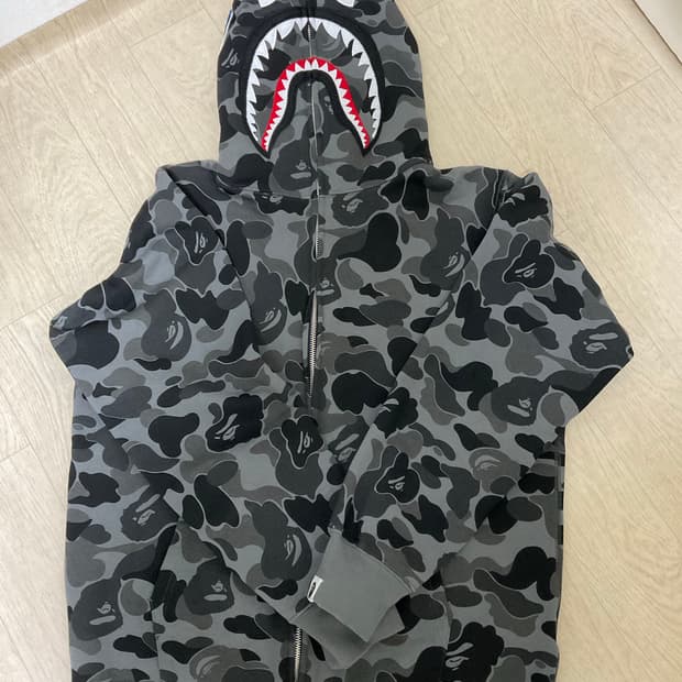 베이프 그레이 후드집업 / XL