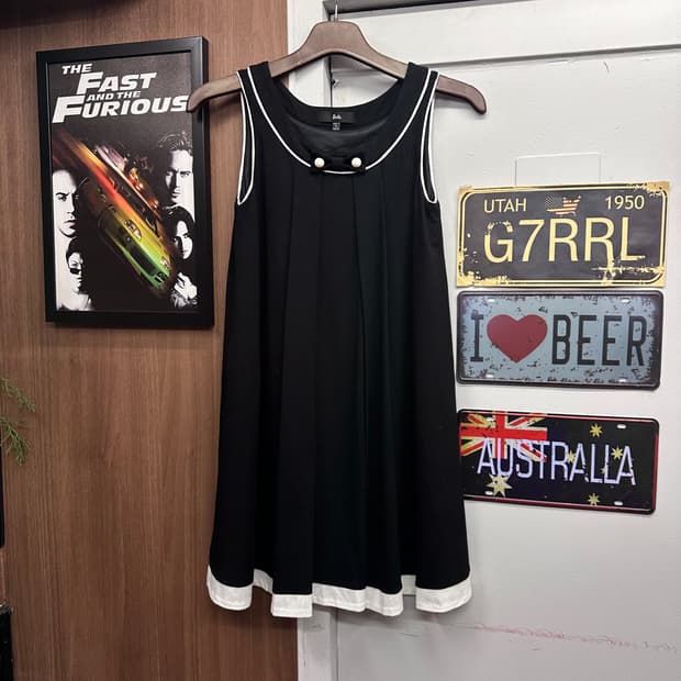 Barbie, Black Pleated Midi Dress