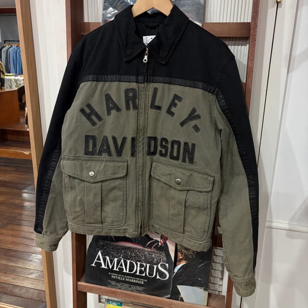 J51 할리데이비슨 투톤 캔버스 워크 자켓