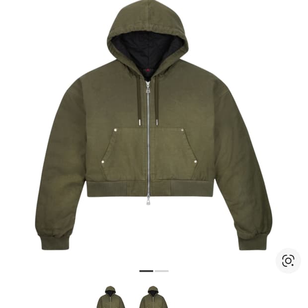 조던 X 트래비스 스캇 후드 캔버스 워크 자켓 캑터스잭 ma1 후드