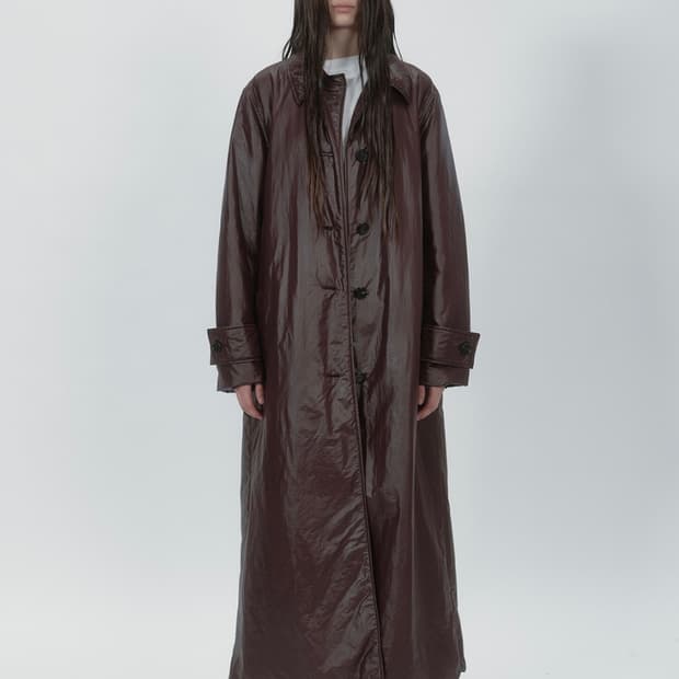 낫띵에브리띵 패딩코트 - 버건디