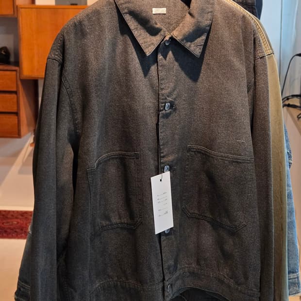 [A.Presse/3] 아프레쎄 빈티지 블랙 샴브레이 워크 자켓 셋업