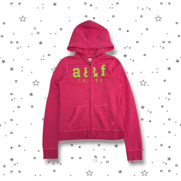 XL Abercrombie 아베크롬비 스팽글 핫핑크 후드집업