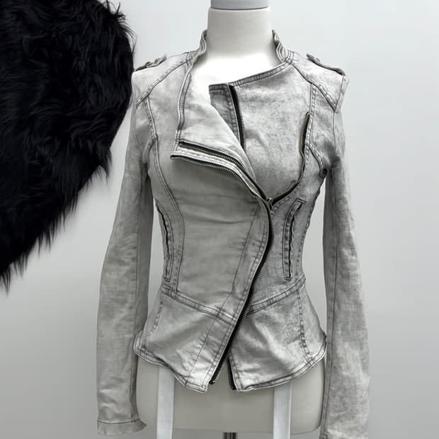 그레이 워싱자켓