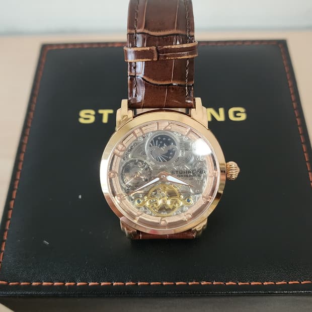 STUHRLING 스켈레톤 오토매틱 시계