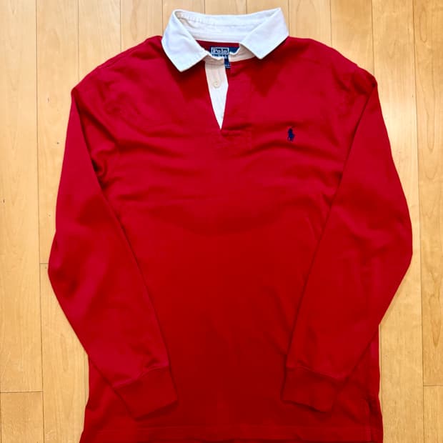폴로 빈티지 단색 (레드) 럭비티 판매