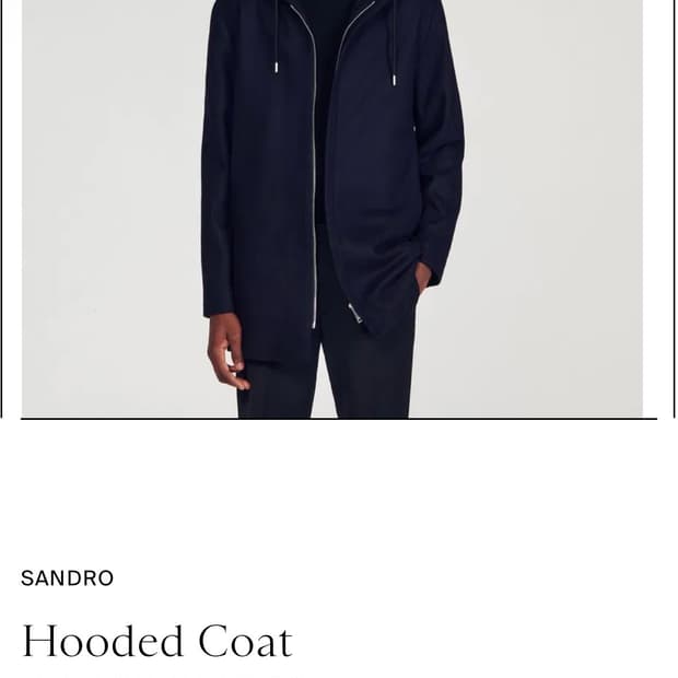 (구매가 60만원)Sandro 산드로 네이비 코트 L (캐시미어,울)