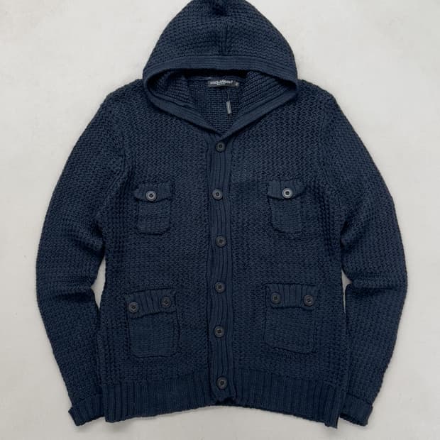 돌체앤가바나 니트 후드 가디건